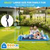 60'' Large Rectangle Tree Swing - Heavy Duty 800lb Capacity - Giant Platform Outdoor Swing with 2 Hanging Straps & Installation Kits for Playground, Backyard & Swingset (Blue) view 2
