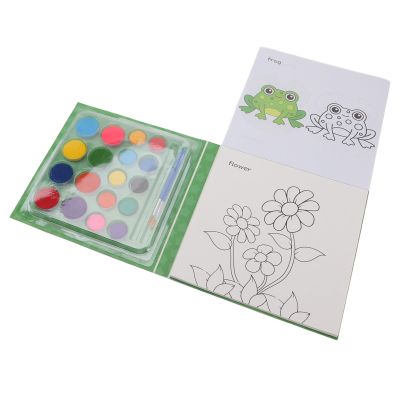 Aqur2020 Watercolor Drawing Book Set Compact Size Colorful DIY Painting Set, Ideal Watercolor Book for Children