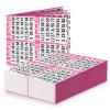 Bingo Paper Sheets  4 Faces, 8" x 8"  Pack of 750 Disposable Bingo Cards  Recyclable Dauber Paper for Seniors, Adults & Community Events (Pink) view 1