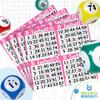Bingo Paper Sheets  4 Faces, 8" x 8"  Pack of 750 Disposable Bingo Cards  Recyclable Dauber Paper for Seniors, Adults & Community Events (Pink) view 4