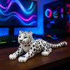 3D Printed Foldable Snow Leopard Figure  Relaxing Desk Toy  Flexible Articulated Model  Office Gift Idea  Black & White Jungle Cat  Cool Animal Decoration 8 INCH view 2