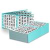 Bingo Paper Sheets  2 Faces, 4" x 8"  Pack of 750 Disposable Bingo Cards  Recyclable Dauber Paper for Seniors, Adults & Community Events (Aqua) view 1
