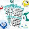 Bingo Paper Sheets  2 Faces, 4" x 8"  Pack of 750 Disposable Bingo Cards  Recyclable Dauber Paper for Seniors, Adults & Community Events (Aqua) view 4