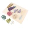 Aqur2020 Wooden Vegetable Cutting Toy with Cutting Board and Tools, Beech Wood, Educational Play Set for Children view 1