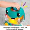 Fisher-Price Baby Toy Light-Up & Roll Frog Musical Ball Drop Activity & 3 Balls for Developmental Play Infants & Toddlers Ages 6+ Months view 4