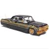 1964 SS Lowrider Black Metallic with Gold Graphics and Gray Interior Lowriders Series 1/26 Diecast Model Car 32547-BK view 3
