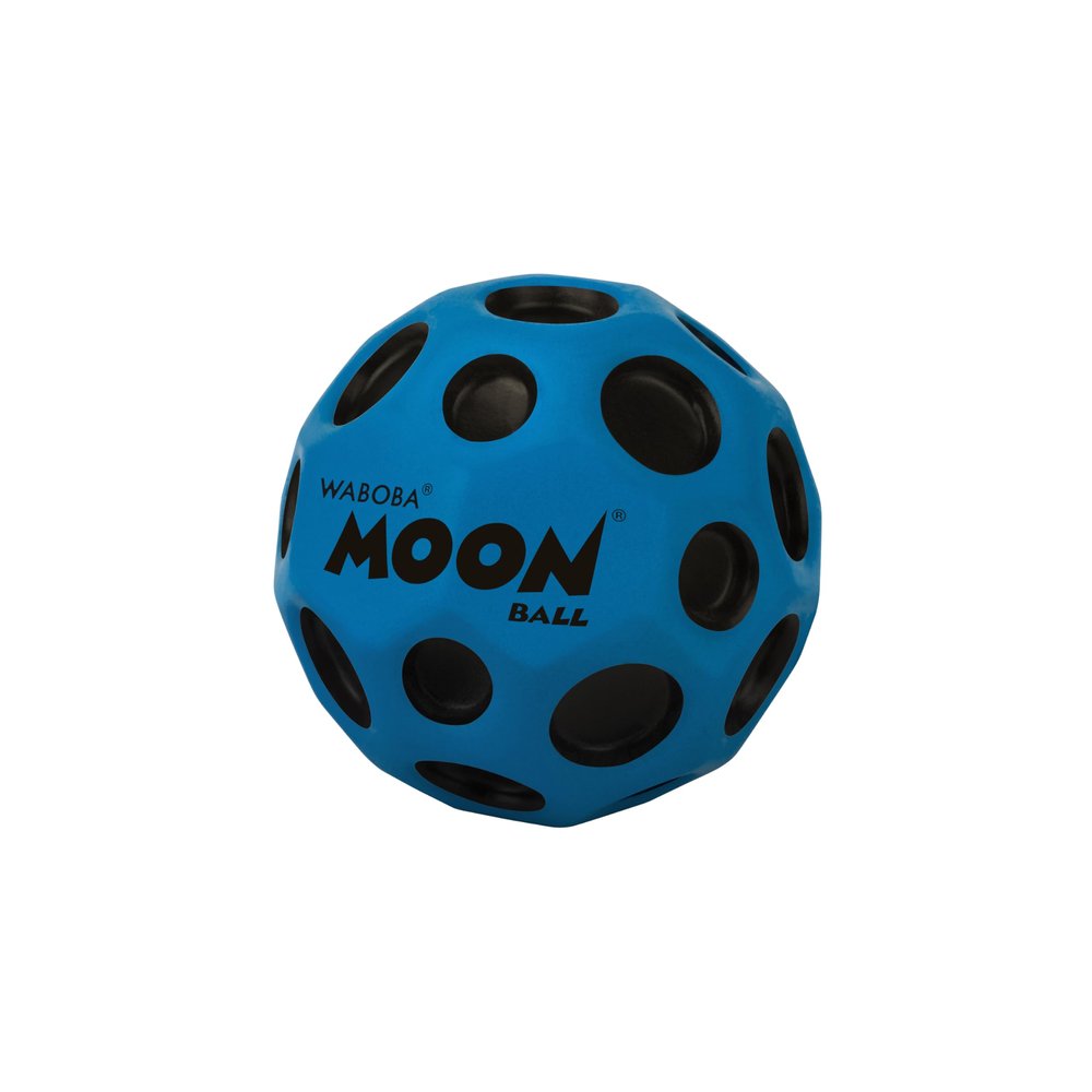Waboba The Original Moon Ball - Hyper Bouncy Ball Makes Pop Sound When Bounced - All Ages Extreme Bounce & Fun - Perfect for Active Play & Indoor or Outdoor Games - Cobalt