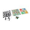4 in 1 Board Games Set Clear Pattern Foldable Portable Checkers Chess Kids view 3