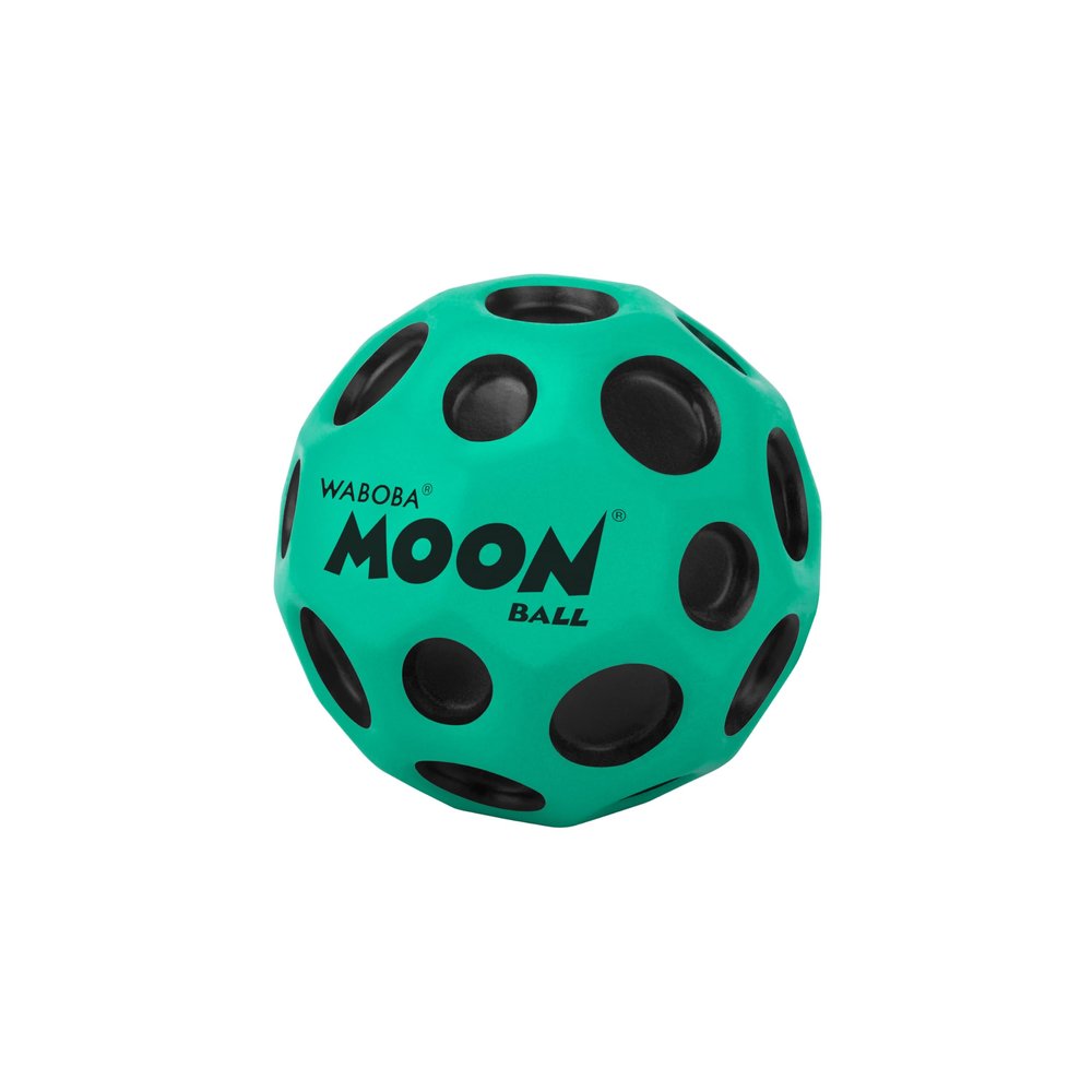 Waboba The Original Moon Ball - Hyper Bouncy Ball Makes Pop Sound When Bounced - All Ages Extreme Bounce & Fun - Perfect for Active Play & Indoor or Outdoor Games - Teal