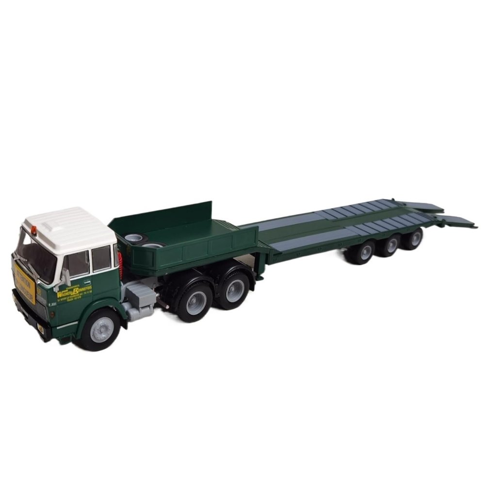 1:43 for Hanomag Henschel F221 Tractor and Trailer Model Yellow Classic Rare Ornament