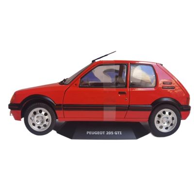 1/18 for Peugeot 205 GTI Metallic Red Rare Car Model Alloy with Opening Left and Right Doors