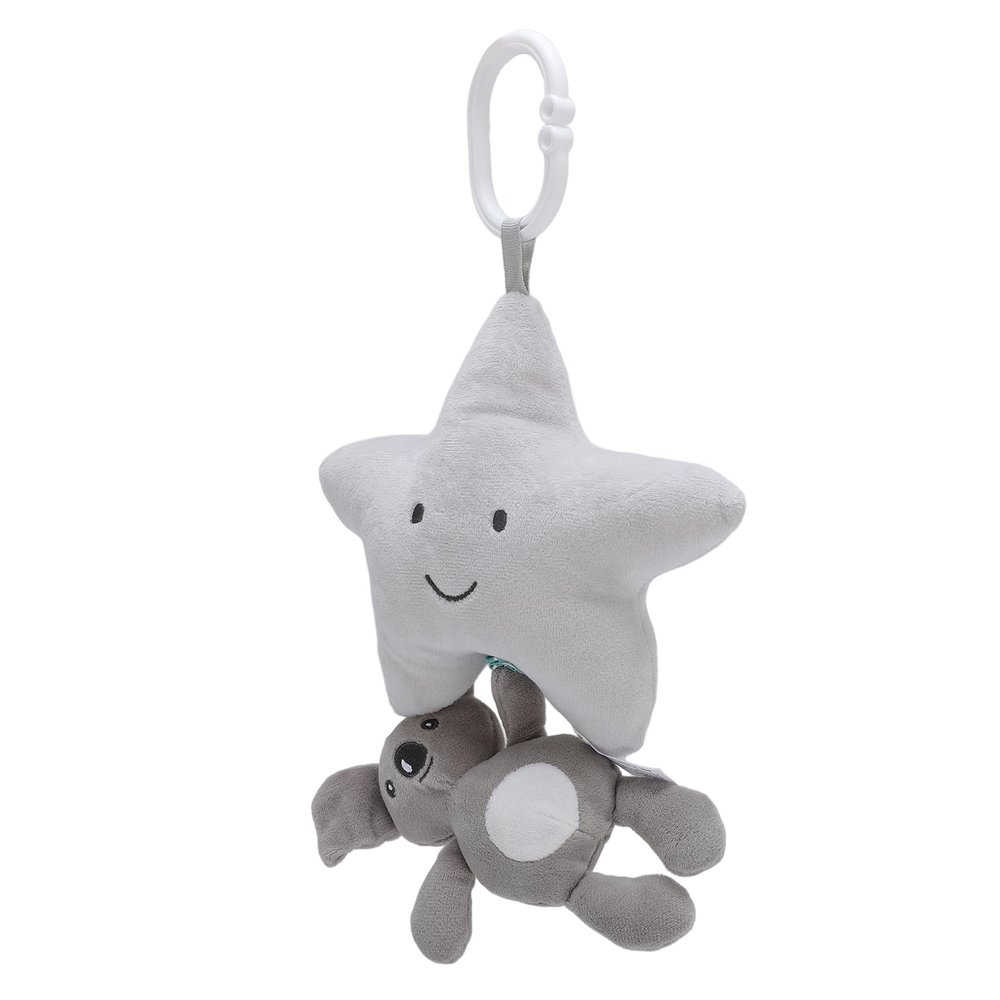 Aqur2020 Baby Hanging Rattles with Windup Bell, Plush Music Box Toy for Cribs, Door Handles, Car Seats
