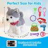 Humor Ted Singing Walking Barking Electronic Puppy PlushToy,Talking Dog Repeats What You Say Interactive Puppy Dog Stuffed Animals W/Remote Control Leash for Kids (Husky) view 2