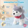 Humor Ted Singing Walking Barking Electronic Puppy PlushToy,Talking Dog Repeats What You Say Interactive Puppy Dog Stuffed Animals W/Remote Control Leash for Kids (Husky) view 4
