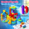 Goody King Electric Train Set for Kids, 3D DIY Track Building Kits with Train and Traffic Signs, STEM Car Toy Set for Kids, 3+ Years Old Boys & Girls Birthday view 2