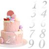 10 Pcs 0-9 Numbers Cake Topper Silver Mirrored Acrylic Number DIY Cake Pick for Baby Shower Wedding Men Women Birthday Party Decorations Supplies view 1