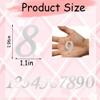 10 Pcs 0-9 Numbers Cake Topper Silver Mirrored Acrylic Number DIY Cake Pick for Baby Shower Wedding Men Women Birthday Party Decorations Supplies view 4