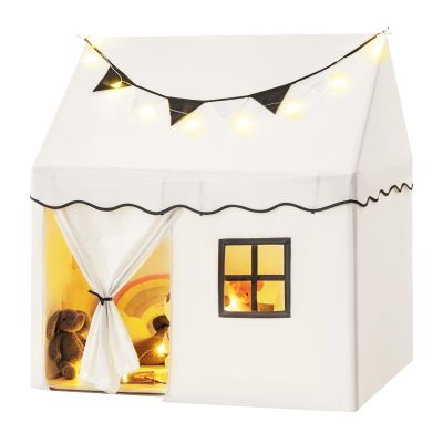 INFANS Kids Play Tent with Washable Mat Star Light Windows, Anti-Trip Large Playhouse Toys for Children Boys Girls, Indoor Outdoor Princess Tents Castle for Toddlers