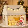 INFANS Kids Play Tent with Washable Mat Star Light Windows, Anti-Trip Large Playhouse Toys for Children Boys Girls, Indoor Outdoor Princess Tents Castle for Toddlers view 2