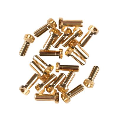 5/10/20 Pcs Plated 4.0mm 14mm Low Profile Male Female Bullet Connector Compatible with RC Lipo ESC Motor Universal Fit Third Party Replacement(20Pcs 4mm14mm)