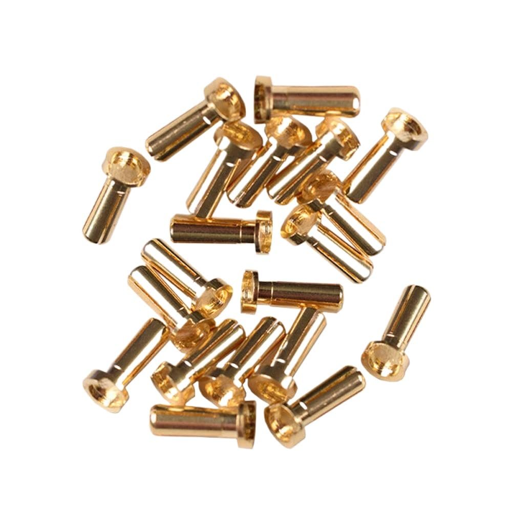 5/10/20 Pcs Plated 4.0mm 14mm Low Profile Male Female Bullet Connector Compatible with RC Lipo ESC Motor Universal Fit Third Party Replacement(20Pcs 4mm14mm)