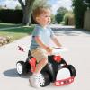 HONEY JOY Police Ride On Push Car for Toddlers, Foot-to-Floor Sliding Car w/Steering Wheel, Sound & Under Seat Storage, No Batteries, Kids Ride On Toys for Boys and Girls, Black view 2