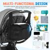 Abaodam Stroller Organizer Bag with Adjustable Shoulder Strap Oxford Cloth Travel Bottle Bag and Cup Holder Large Capacity Stroller Caddy for Diapers and Essentials view 3