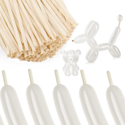 100Pcs Clear 260 Balloons Clear Long Balloons for Tying Balloon Arch Balloon Animals Thick Latex for Magic Clown Wedding Birthday Party Decorations