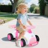 HONEY JOY Unicorn Ride On Push Car for Toddlers, Foot-to-Floor Sliding Car w/Steering Wheel, Sound & Under Seat Storage, No Batteries, Kids Ride On Toys for Boys and Girls, Pink view 2