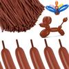 100Pcs Coffee Brown 260 Balloons Long Balloons for Tying Balloon Arch & Twisting Balloon Animals, Thick Latex for Magic Clown Wedding Birthday Party Decorations view 1