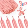 100Pcs Light Pink 260 Balloons Long Balloons for Tying Balloon Arch & Twisting Animal Balloon, Thick Latex for Magic Clown Wedding Birthday Party Decorations view 1