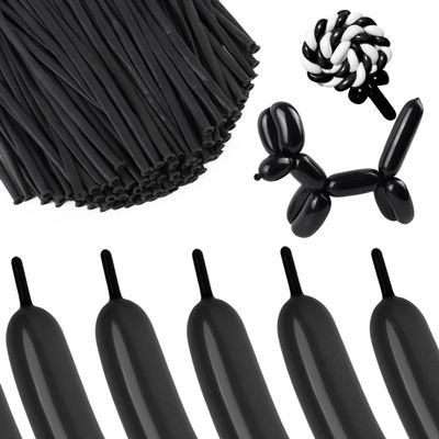 100Pcs Black 260 Balloons Long Balloons for Tying Balloon Arch & Twisting Animals Balloon, Thick Latex for Magic Clown Halloween Wedding Birthday Party Decorations
