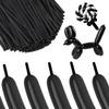 100Pcs Black 260 Balloons Long Balloons for Tying Balloon Arch & Twisting Animals Balloon, Thick Latex for Magic Clown Halloween Wedding Birthday Party Decorations view 1