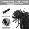 100Pcs Black 260 Balloons Long Balloons for Tying Balloon Arch & Twisting Animals Balloon, Thick Latex for Magic Clown Halloween Wedding Birthday Party Decorations view 2