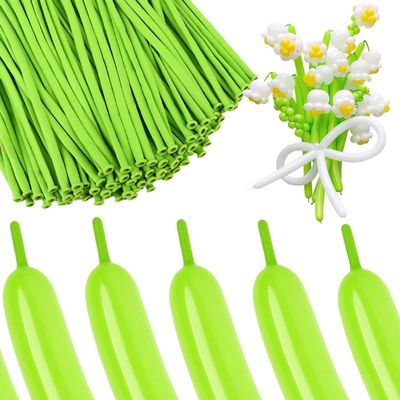 100Pcs Light Green 260 Balloons Long Balloons for Tying Balloon Arch & Twisting Animal Balloon, Thick Latex for Magic Clown Wedding Birthday Party Decorations
