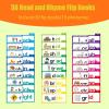 30 Read and Rhyme Flip Books, Phonics Flash Cards Word Family Build BookSight Words Kindergarten, Word Family Activities, Learning to Read Games, Preschool Homeschool Classroom Supplies view 2
