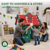 Kids Playhouse Kitchen Theme, Indoor Outdoor EVA Play House for Toddlers, Soft Foam Playhouse for Kids Outdoor & Indoor Pretend Play, Easy Assembly Play House Outside (Red Green White, Style 3) view 4