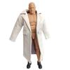 1/12 Scale Clothes Wired Faux Leather Windbreak Coat for 1:12 6inch Action Figure Doll (White) view 3