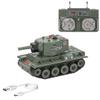 ConsoleXpress RC Battle Tank, 1/64 Scale 2.4Ghz Remote Control Military Tank Vehicles with Infrared Shoot, 330 Rotating Turret and Sound & Lighting view 1