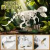 AibangBuildzy 3 in 1 Dinosaur Skeleton Building Blocks, 447PCS T REX, Triceratops & Mosasaurus Fossils Building Kits, Dinosaur Model with Jungle Scene Base, STEM Toys Gifts for Kids Boys Teens 8-12 view 2