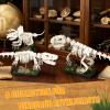 AibangBuildzy 3 in 1 Dinosaur Skeleton Building Blocks, 447PCS T REX, Triceratops & Mosasaurus Fossils Building Kits, Dinosaur Model with Jungle Scene Base, STEM Toys Gifts for Kids Boys Teens 8-12 view 4