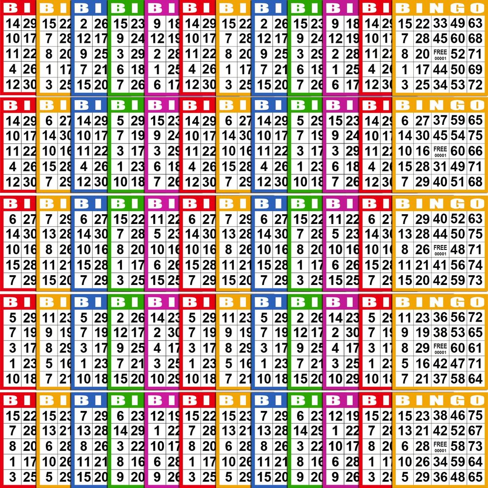 Harloon 20 Bingo Paper Game Cards 20 Books 4"x4" Disposable Cards Suit for Family Game Nights Large Groups Activities (Bright Color)