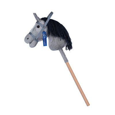 ROCK MY BABY Gray Hobby Horse, Plush Stick Horse with Award Ribbon, Age 3+