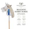 ROCK MY BABY Cream Hobby Horse, Plush Stick Horse with Award Ribbon, Age 3+ view 2