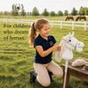 ROCK MY BABY Cream Hobby Horse, Plush Stick Horse with Award Ribbon, Age 3+ view 4