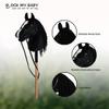 ROCK MY BABY Hobby Horse with a Detachable Bridle Plush Stuffed Stick Horse with Award Ribbon for Kids 3+ Years Old (Black) view 3
