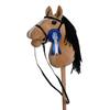 ROCK MY BABY Hobby Horse with a Detachable Bridle Plush Stuffed Stick Horse with Award Ribbon for Kids 3+ Years Old (Light Brown) view 1