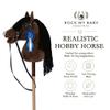 ROCK MY BABY Hobby Horse for Kids 3+ Years, Plush Stuffed Stick Horse with Detachable Bridle and Award Ribbon, Handmade Ride-On Pretend Play Horse Toy, (Dark Brown) view 2