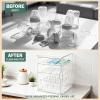 Baby Bottle Organizer, 3 Tiers Acrylic Bottle Storage Organizer Container, Clear Plastic Bottle Station Organizer with 2 Adjustable Dividers for Kitchen Countertop, Bathroom, Cabinet, Vanity view 3