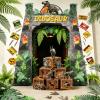 33Pcs Dinosaur Party Decorations Set Jungle Dino Door Banner 12 Inch Dinosaur Theme Boxes Dino Paper Signs Cutouts Party Favor Boxes for Tropical Jungle Safari Birthday Baby Shower Photo Booth Props view 1